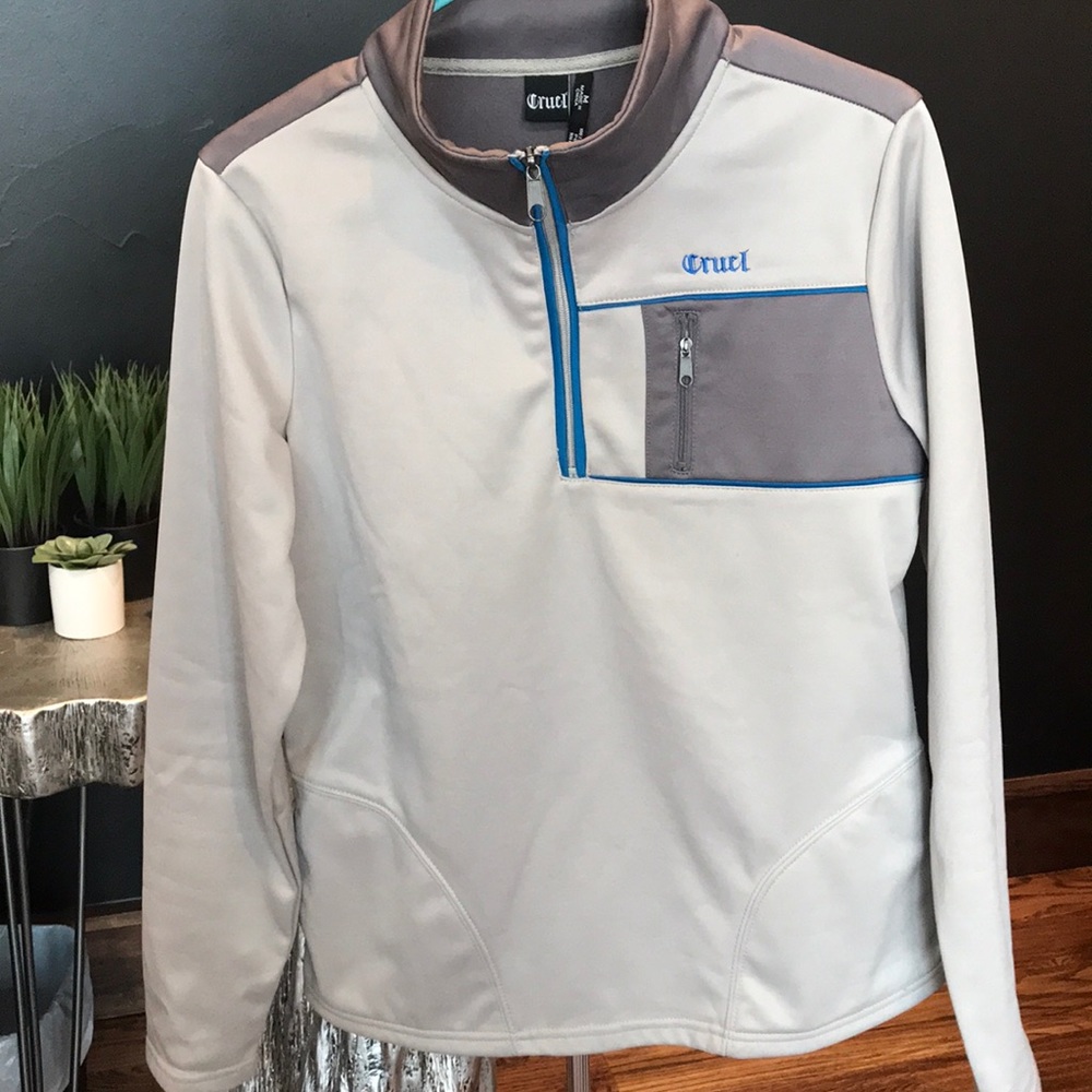 Cruel Girl Fleece lined 1/4zip pullover.